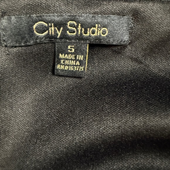 City‎ Studio Fit & Flare Dress Sz 5 Halter Sheer Metallic Waist Cocktail New - Picture 7 of 12